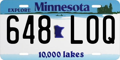 MN license plate 648LOQ