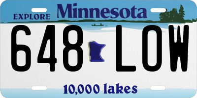 MN license plate 648LOW