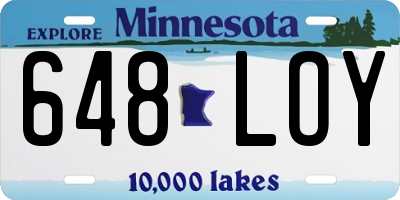 MN license plate 648LOY