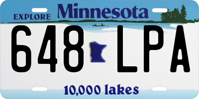 MN license plate 648LPA
