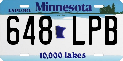 MN license plate 648LPB