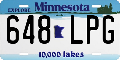MN license plate 648LPG