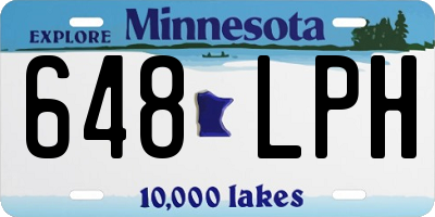 MN license plate 648LPH