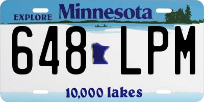 MN license plate 648LPM
