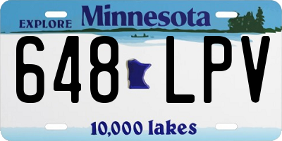 MN license plate 648LPV
