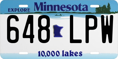 MN license plate 648LPW