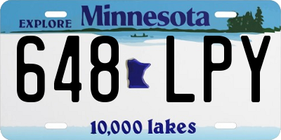 MN license plate 648LPY