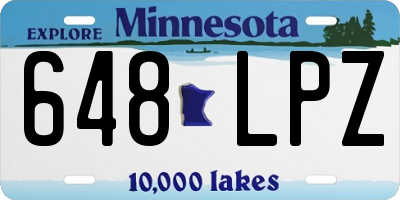MN license plate 648LPZ