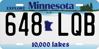 MN license plate 648LQB