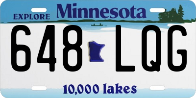 MN license plate 648LQG