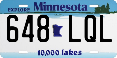 MN license plate 648LQL