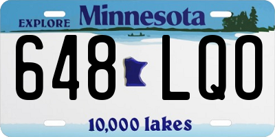 MN license plate 648LQO