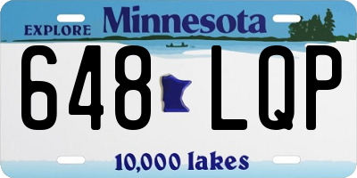 MN license plate 648LQP