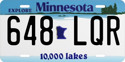 MN license plate 648LQR