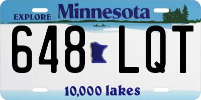 MN license plate 648LQT