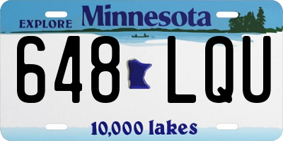 MN license plate 648LQU