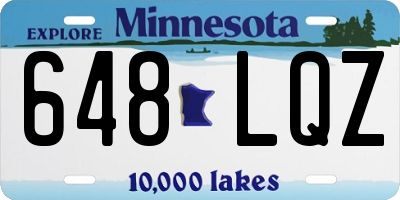 MN license plate 648LQZ
