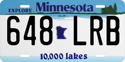 MN license plate 648LRB