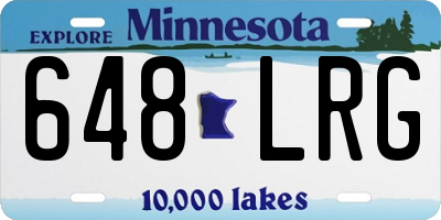 MN license plate 648LRG