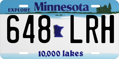 MN license plate 648LRH