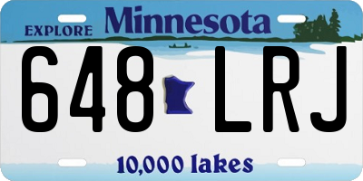 MN license plate 648LRJ