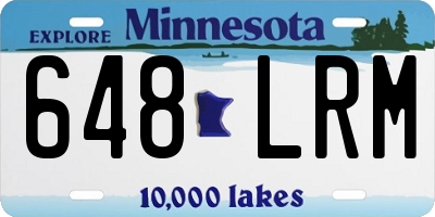 MN license plate 648LRM