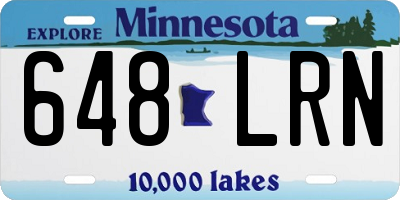 MN license plate 648LRN