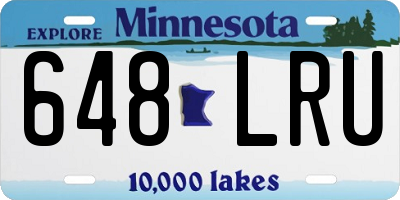 MN license plate 648LRU