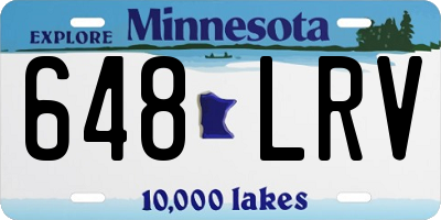 MN license plate 648LRV