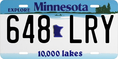 MN license plate 648LRY