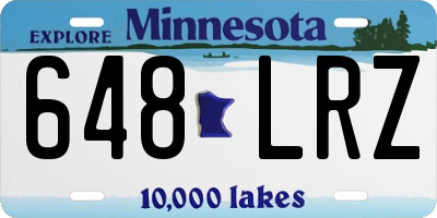 MN license plate 648LRZ