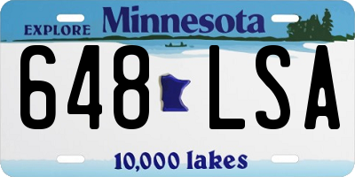 MN license plate 648LSA