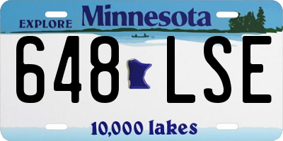 MN license plate 648LSE