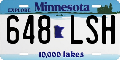 MN license plate 648LSH