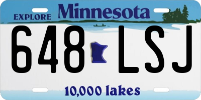 MN license plate 648LSJ