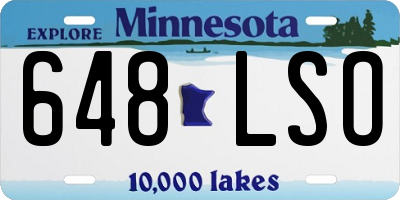 MN license plate 648LSO