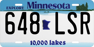 MN license plate 648LSR