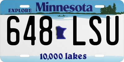 MN license plate 648LSU