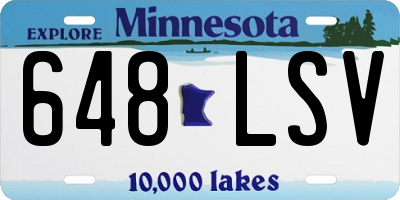 MN license plate 648LSV