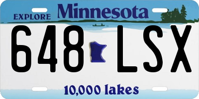 MN license plate 648LSX