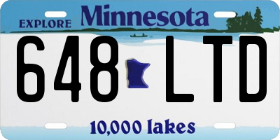 MN license plate 648LTD