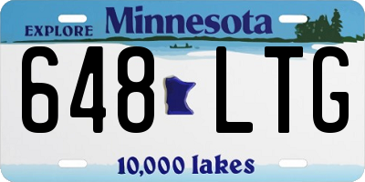 MN license plate 648LTG