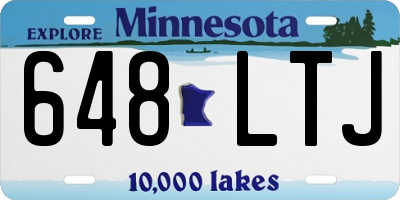 MN license plate 648LTJ
