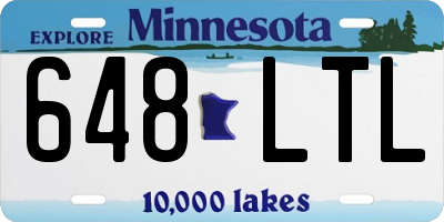 MN license plate 648LTL