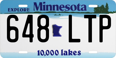 MN license plate 648LTP