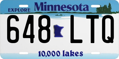 MN license plate 648LTQ