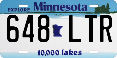 MN license plate 648LTR