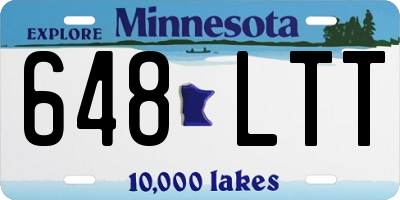 MN license plate 648LTT