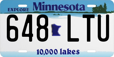 MN license plate 648LTU
