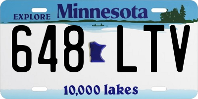 MN license plate 648LTV